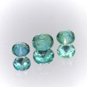 ok. 0,815ct/zestaw -CRISTAL SZMARAGD NAT.- zestaw (kolczyki 2x 3,9mm _ zawieszka 4,7mm) okrągły