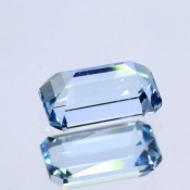 ok. 1,025ct/szt. -SANTA MARIA  AKWAMARYN NAT.- 7,72x4,48/3,84mm ośmiokąt